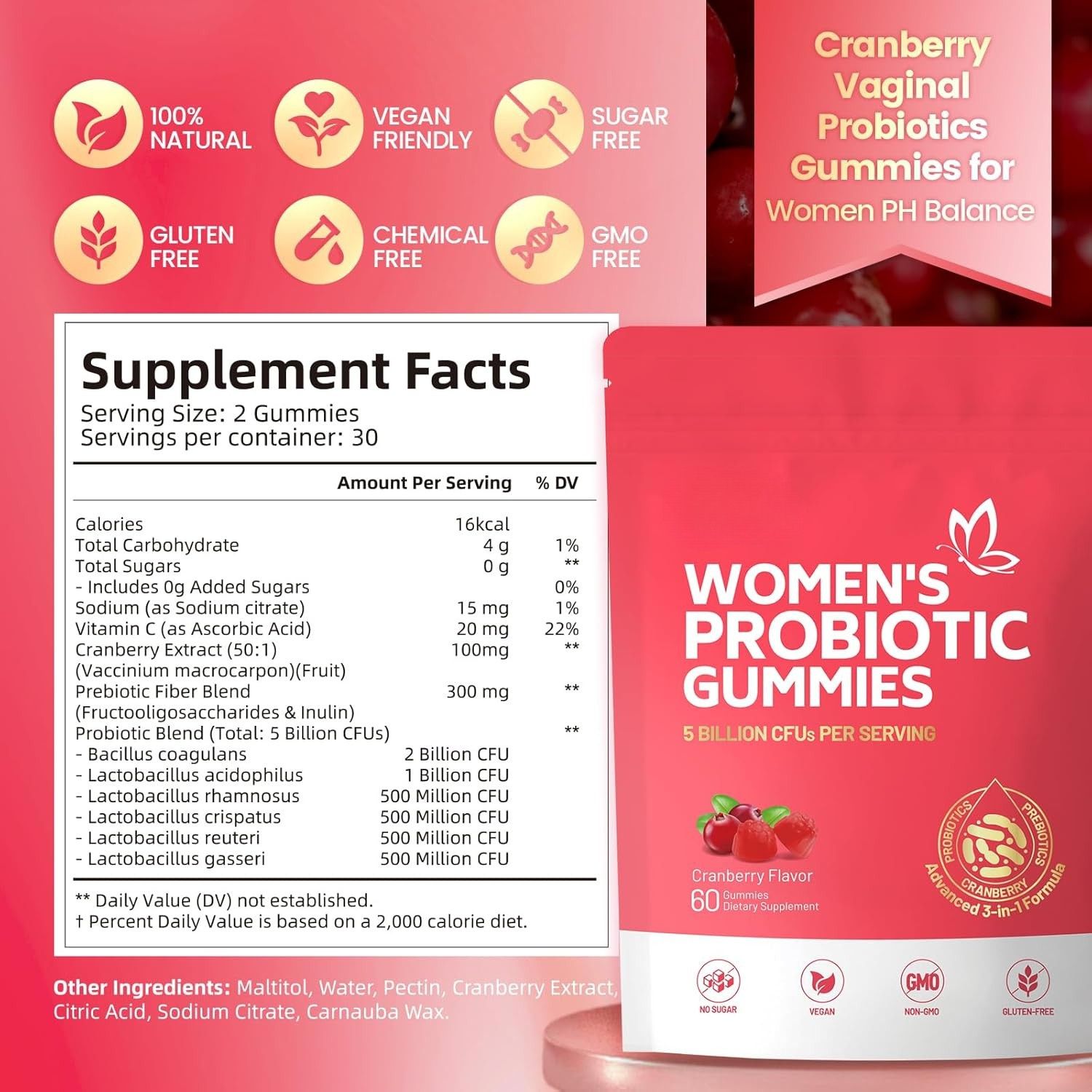 Feminine Balance Women's Probiotic Gummies: image 2